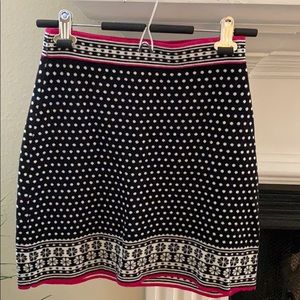 Krimson Klover Wool and Cotton Polka Dot Skirt
